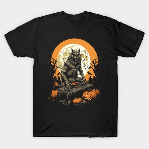 Beastly Werewolf Tee Scary Halloween Gift T-Shirt by NOLIMIT-MERICA